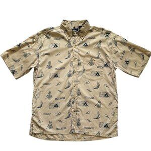 Vintage Kansas Blue Water Mens Shirt Adult Size M Sailing Print